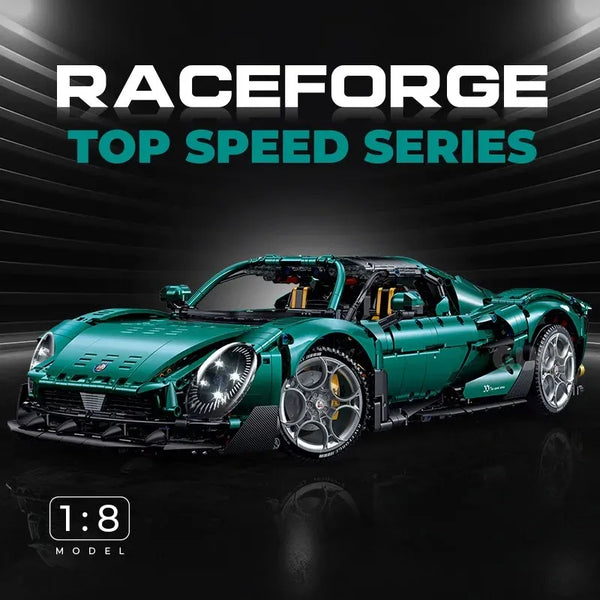 Raceforge Emerald Apex Hypercar Building Blocks (10621 Pcs)