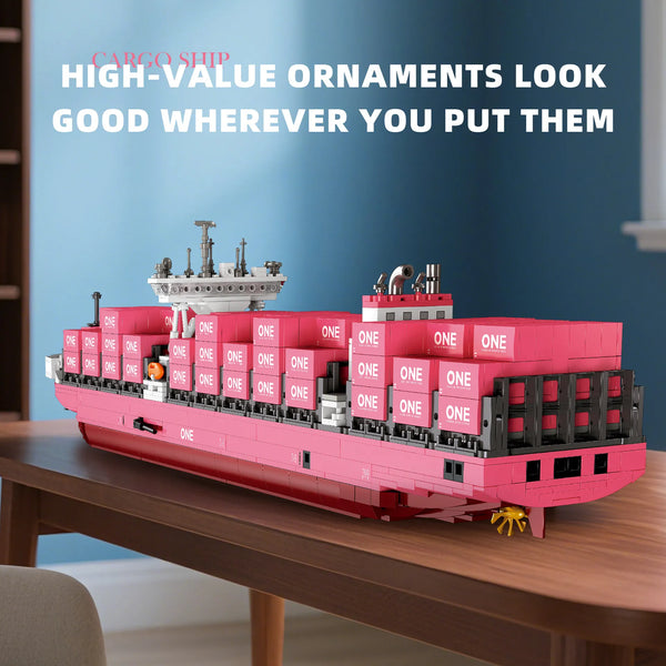 JIE STAR Freight Container Ship Building Blocks (1168 Pcs)