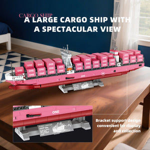 JIE STAR Freight Container Ship Building Blocks (1168 Pcs)