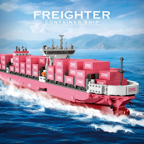 JIE STAR Freight Container Ship Building Blocks (1168 Pcs)