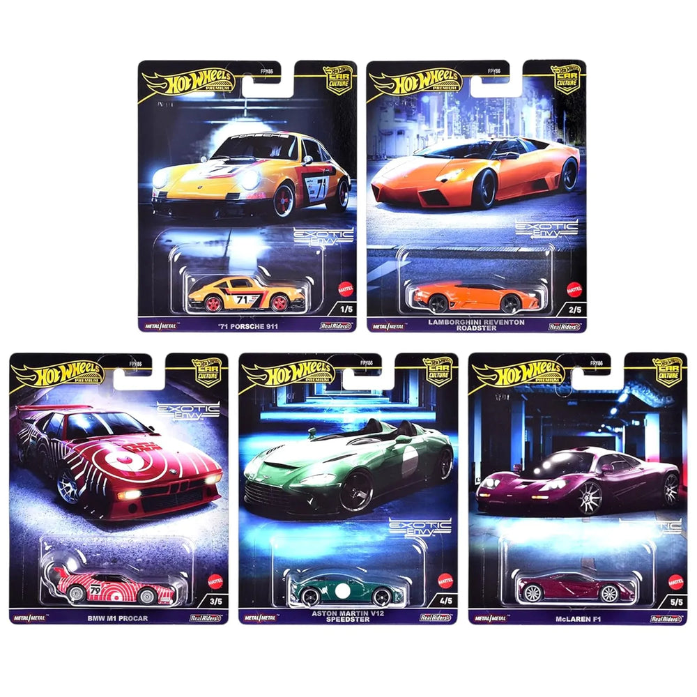 Hot Wheels Exotic Envy Car Collection (Set of 5)