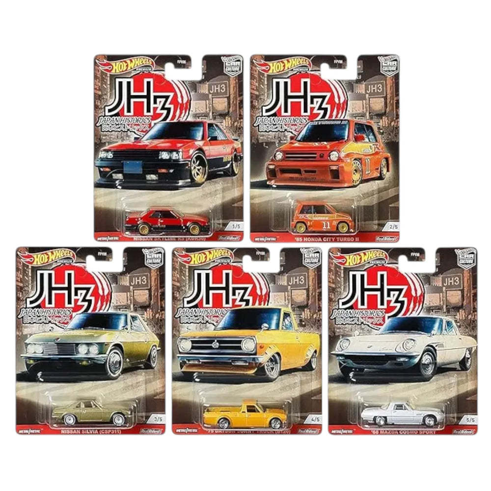 Hot Wheels Japan Historics 3 Car Collection (Set of 5)