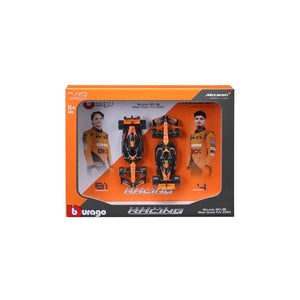 Bburago 1:43 McLaren MCL38 Miami GP Vehicle (Set of 2)