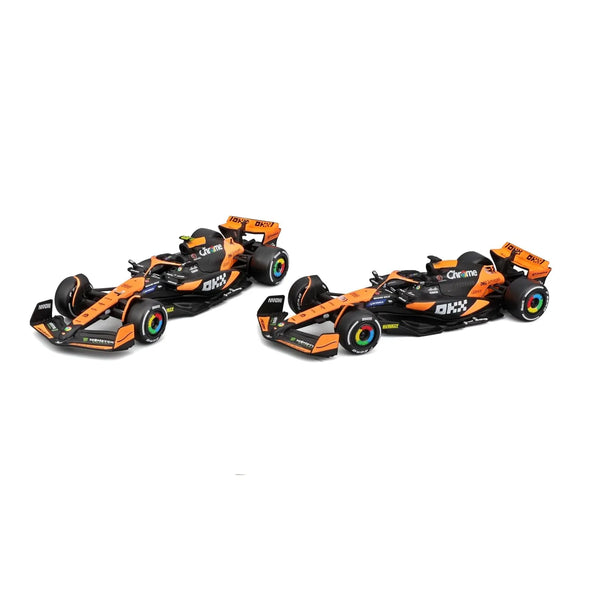 Bburago 1:43 McLaren MCL38 Miami GP Vehicle (Set of 2)