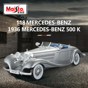 Maisto 1:18 1936 Mercedes-Benz 500K Vehicle