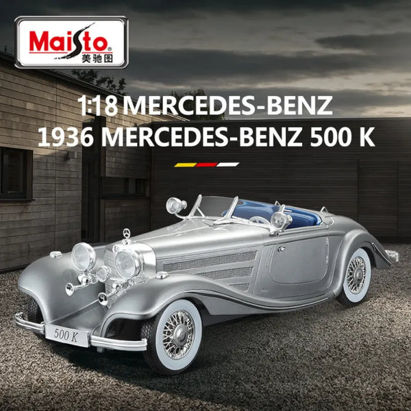 Maisto 1:18 1936 Mercedes-Benz 500K Vehicle