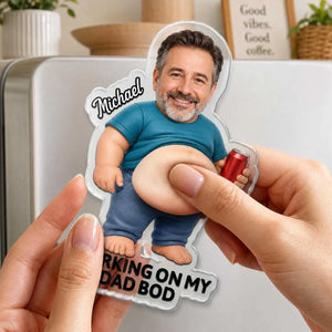 Customised Dad Bod Belly Fridge Magnet