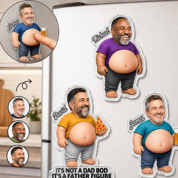 Customised Dad Bod Belly Fridge Magnet