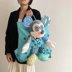 DZNY Retro Monogram Mickey Doll Backpack