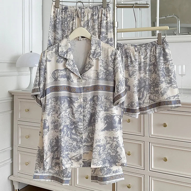 D Luxe Safari Toile Lounge Set