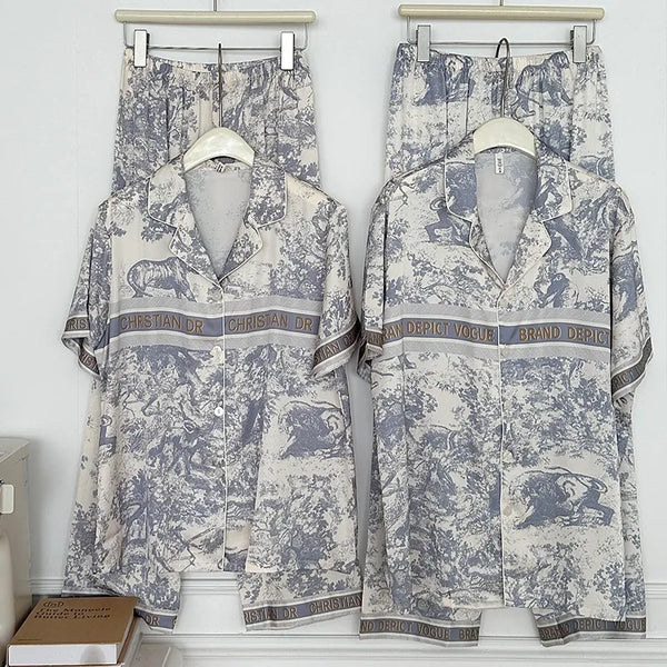 D Luxe Safari Toile Lounge Set