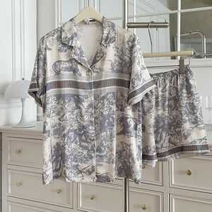D Luxe Safari Toile Lounge Set