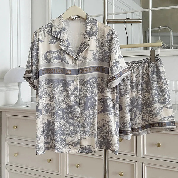 D Luxe Safari Toile Lounge Set
