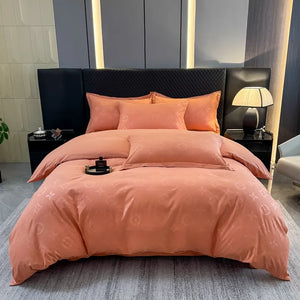 Monogram Luxe Midnight Satin Bedding Set