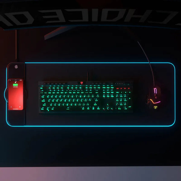 Neon Pulse Charge Desk Pad