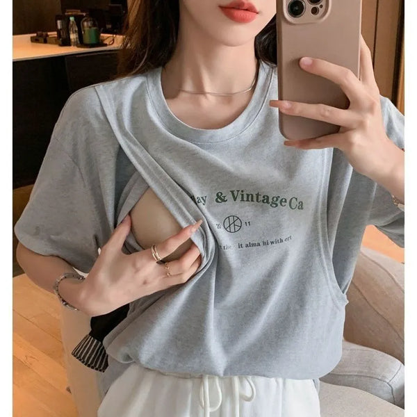 Mom Vibes Soft Nursing Tee