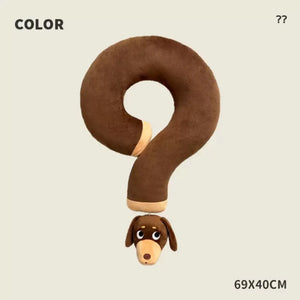 Wearable Sausage Dog Q-Mark Neck Pillow