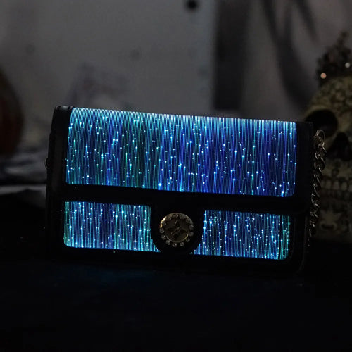Luminous Fiber Optic Chain Sling Bag
