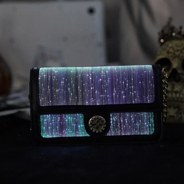 Luminous Fiber Optic Chain Sling Bag