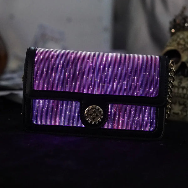 Luminous Fiber Optic Chain Sling Bag
