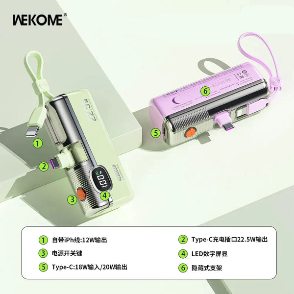 WEKOME WP-35 Linon Capsule Power Bank (5000 mAh)