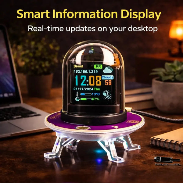 UFO Nixie Tube Desk Clock