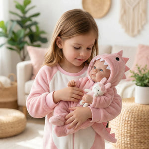 Lifelike Reborn Pink Dino Baby Doll (45 cm)