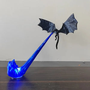 Epic Fire-Breathing Dragon LED Statue