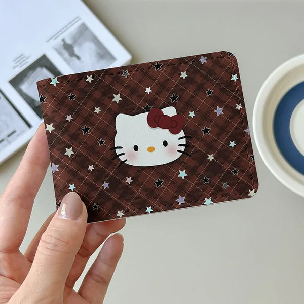 Sanrio Hello Kitty Plaid Star Print Card Holder