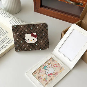 Sanrio Hello Kitty Plaid Star Print Card Holder