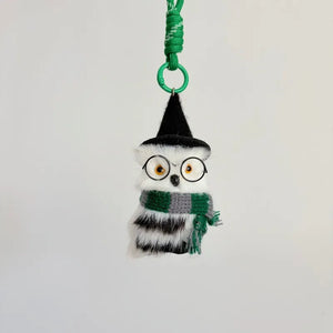Handcrafted Wizard Owl Plush Bag Charm