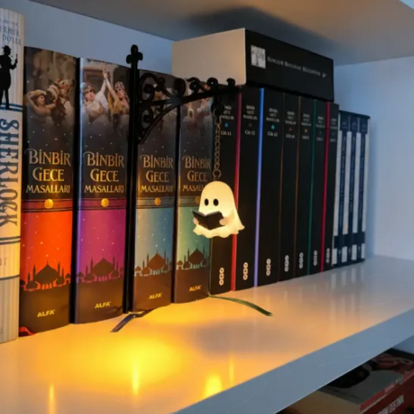 Reader Ghost Bookshelf Lantern