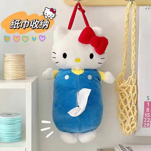 Sanrio Hello Kitty Overalls Plush Hanging Tissue Holder