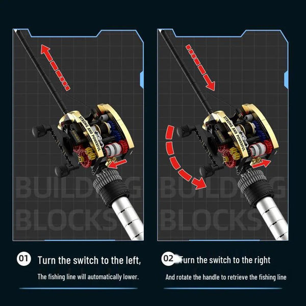 Rose Baitcaster Mechanical Fishing Rod Building Set (806 Pcs)