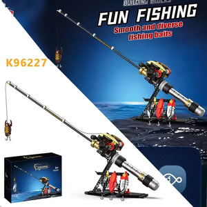 Water Drop Wheel Mechanical Fishing Rod Building Set (425 Pcs)