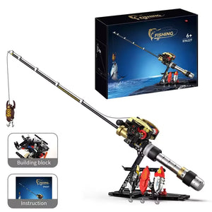 Water Drop Wheel Mechanical Fishing Rod Building Set (425 Pcs)