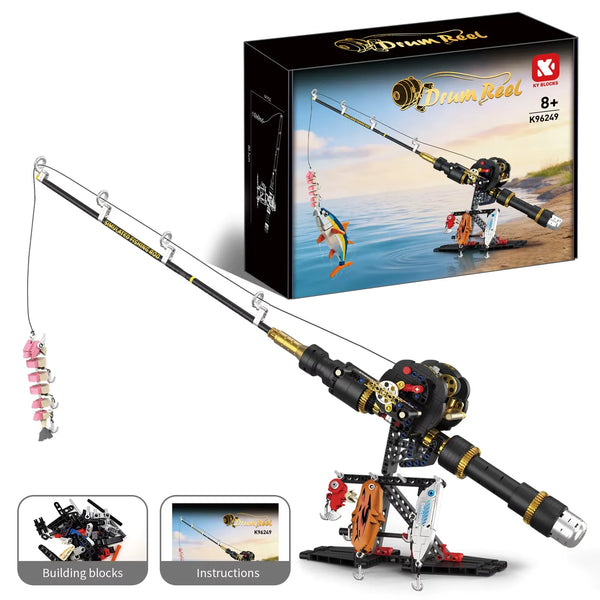 Drum Reel Mechanical Fishing Rod Building Set (589 Pcs)
