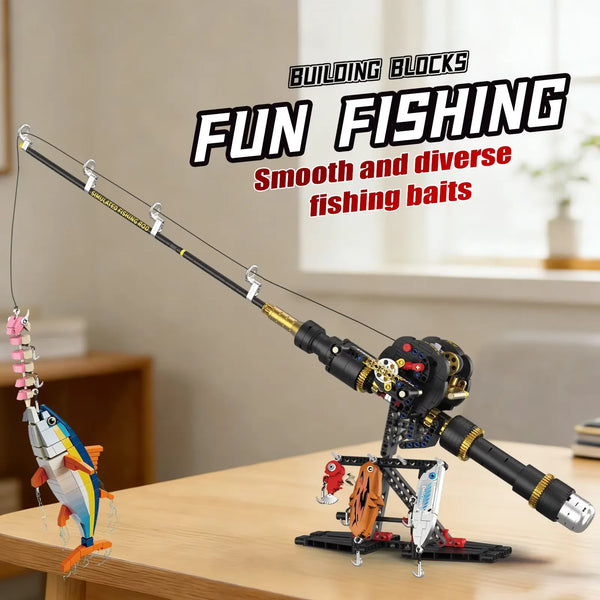 Drum Reel Mechanical Fishing Rod Building Set (589 Pcs)