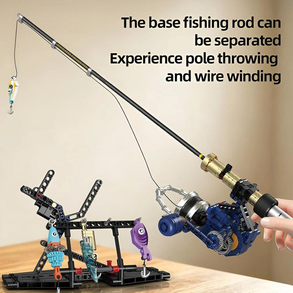 Spinning Reel Mechanical Fishing Rod Building Set (479 Pcs)