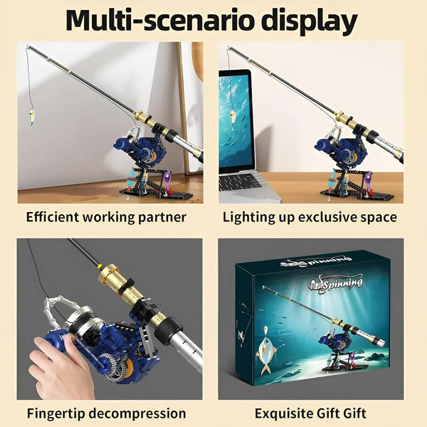 Spinning Reel Mechanical Fishing Rod Building Set (479 Pcs)