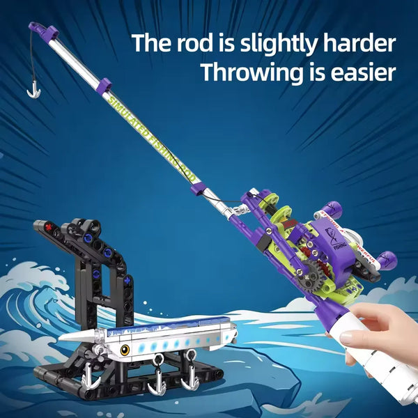 Mini Baitcaster Mechanical Fishing Rod Building Set (235 Pcs)