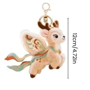 Celestial Winged Deer Plush Keychain