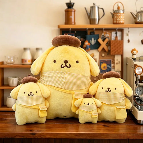 Sanrio Pompompurin Plaid Soft Satchel Plush Toy