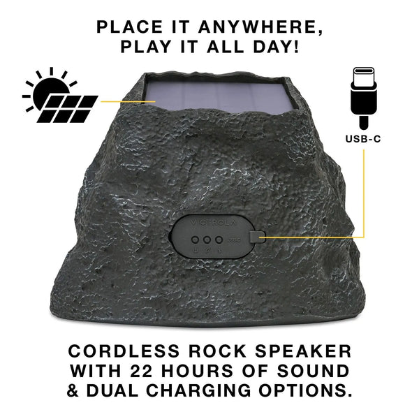 Victrola Rock Speaker Connect Solar Bluetooth Speaker