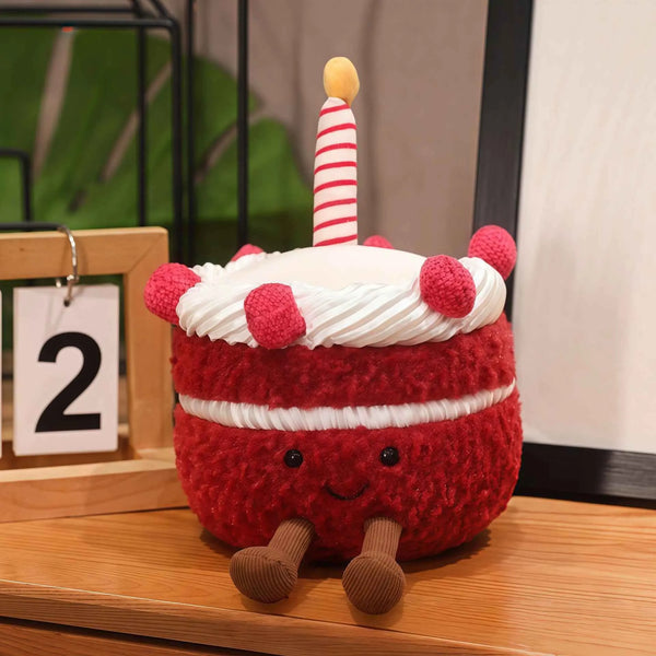 JC Amuseables Red Velvet Birthday Cake Plush Toy (16 cm)