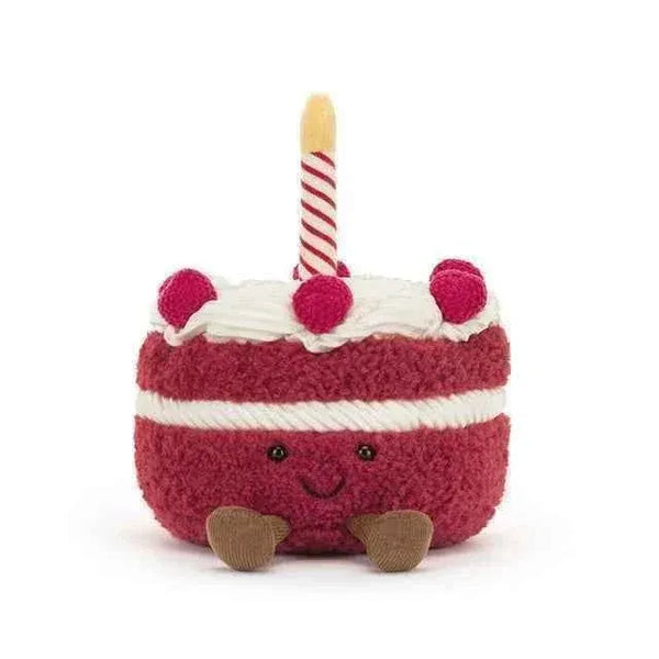 JC Amuseables Red Velvet Birthday Cake Plush Toy (16 cm)