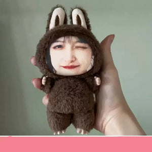 Custom Face Photo Labubu Plush Keychain