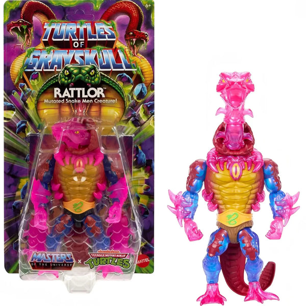 MOTU x TMNT Turtles of Grayskull Rattlor Action Figure