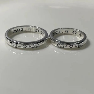 Sanrio Hello Kitty and Pochacco Engraved Rings (Set of 2)