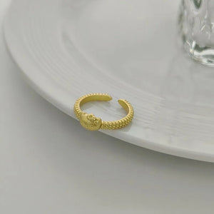 Sanrio Hello Kitty Textured Band Matte Gold Ring